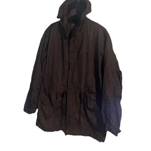 Vintage RALPH LAUREN POLO Jacket Mens M Brown Toggle Drawstring
